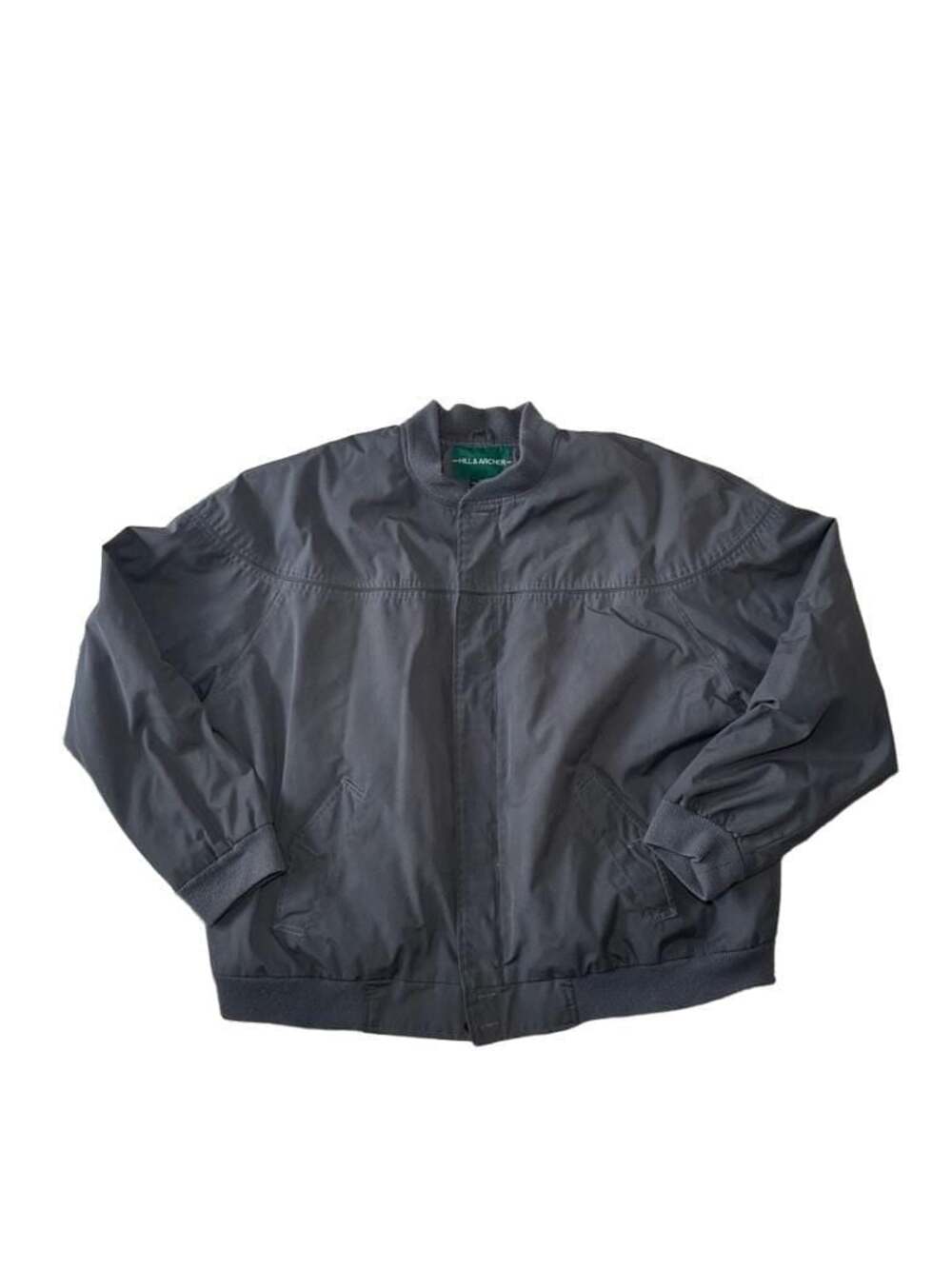 Hill & Archer Men's Vintage Bomber Golf Jacket Charcoal Grey Size XL
